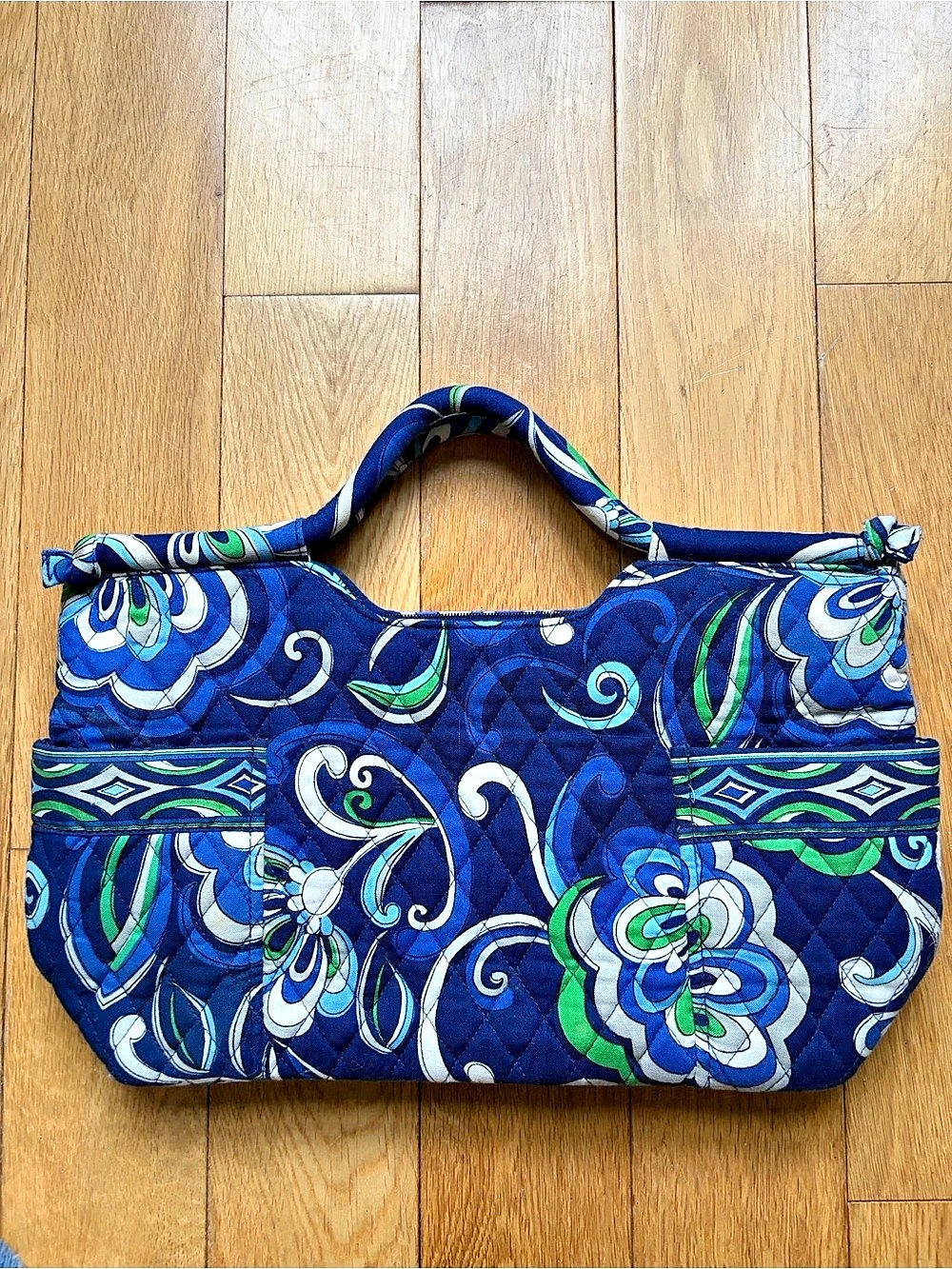 🧿Vera Bradley Quilted Tote — Mediterranean Blue🧿